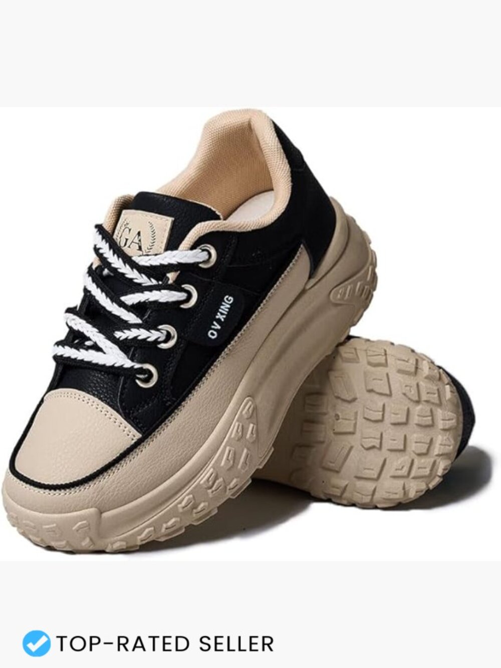 Lace Up Thick Soled Non Slip Sports Breathable Running Walking Sneakers